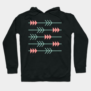 Arrow Shapes - Geometric Abstract Pattern - Pastel Graphic Design Hoodie